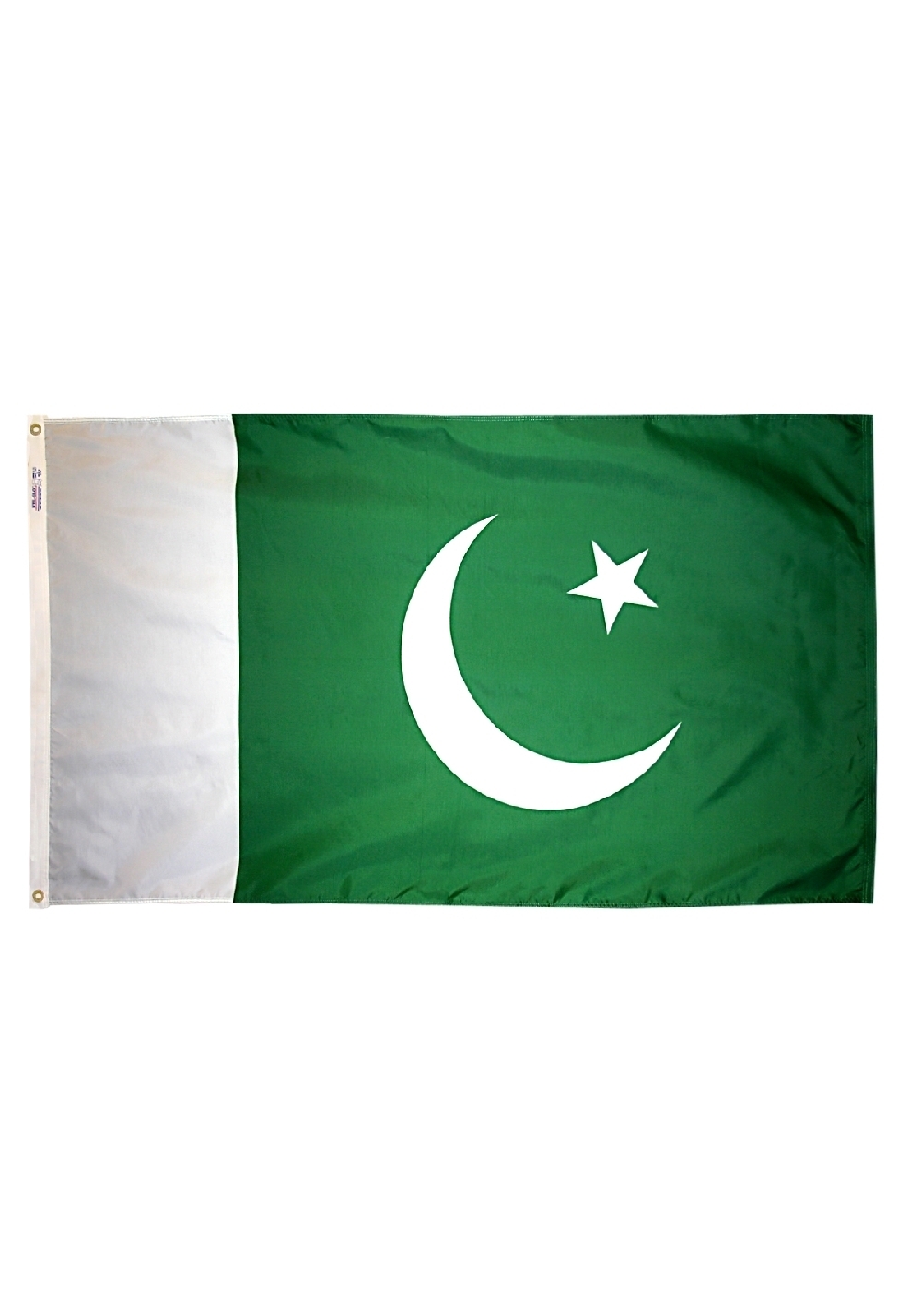 Зелено белый флаг с месяцем