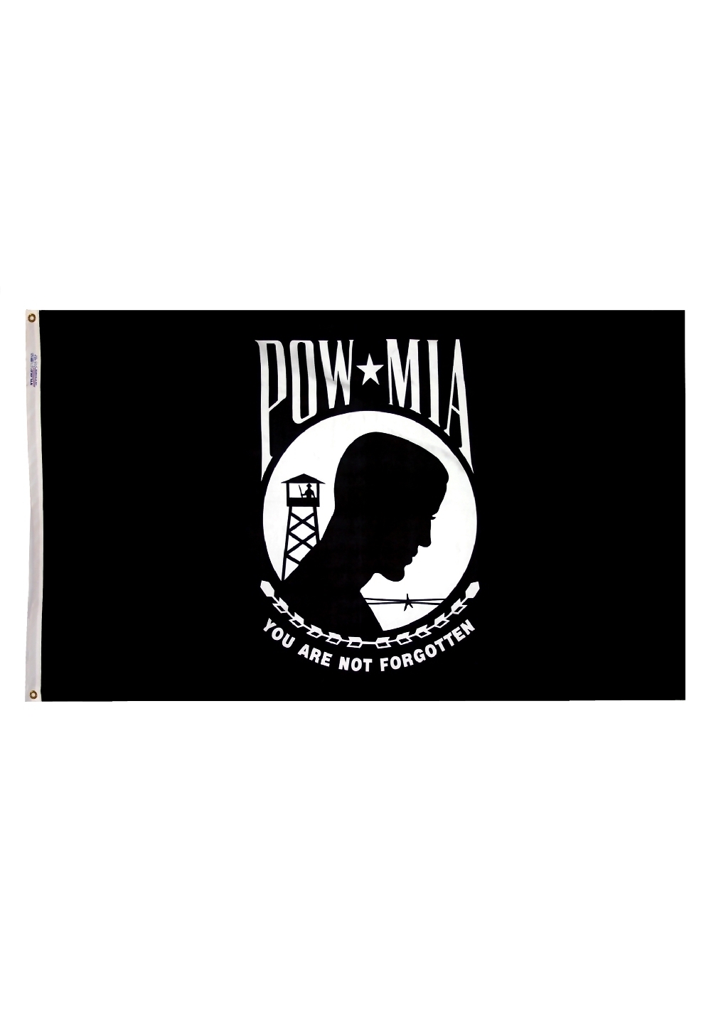 5x8 ft. Nylon POW-MIA Double Flag with Heading Grommets