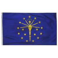 5x8 ft. Nylon Indiana Flag with Heading and Grommets
