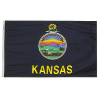 2x3 ft. Nylon Kansas Flag with Heading and Grommets