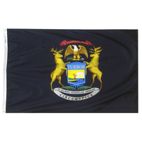 2x3 ft. Nylon Michigan Flag with Heading and Grommets