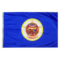 6x10 ft. Nylon Minnesota Flag with Heading and Grommets