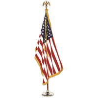 9 ft. Presidential U.S. Flag Indoor Set Pole Hem Plain