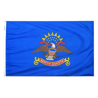 2x3 ft. Nylon North Dakota Flag with Heading and Grommets