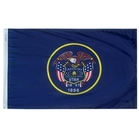 6x10 ft. Nylon Utah Flag with Heading and Grommets