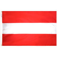 4x6 ft. Nylon Austria Flag Pole Hem Plain