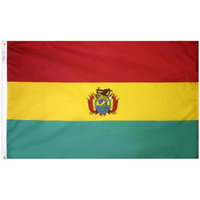 5x8 ft. Nylon Bolivia Flag with Heading and Grommets