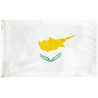 3x5 ft. Nylon Cyprus Flag Pole Hem Plain