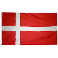 3x5 ft. Nylon Denmark Flag with Heading and Grommets