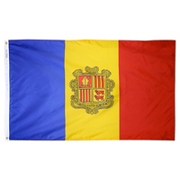 2x3 ft. Nylon Andorra Flag Pole Hem Plain