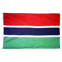 5x8 ft. Nylon Gambia Flag with Heading and Grommets
