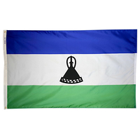 4x6 ft. Nylon Lesotho Flag with Heading and Grommets