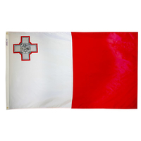 2x3 ft. Nylon Malta Flag with Heading and Grommets