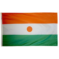3x5 ft. Nylon Niger Flag Pole Hem Plain