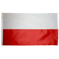 3x5 ft. Nylon Poland Flag Pole Hem Plain
