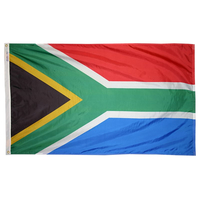 2x3 ft. Nylon South Africa Flag Pole Hem Plain