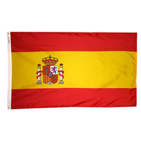 2x3 ft. Nylon Spain Flag Pole Hem Plain