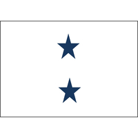 3 ft. x 4 ft. Navy 2 Star Non Seagoing Admiral Flag w/Grommets