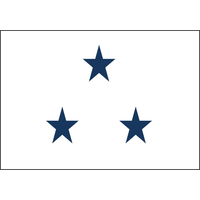 3 ft. x 4 ft. Navy 3 Star Non Seagoing Admiral Flag w/Grommets