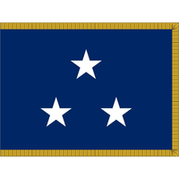 4 ft. x 6 ft. Navy 3 Star Admiral Flag Pole Sleeve & Fringe