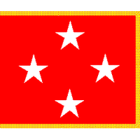 3 ft. x 4 ft. Marine Corps 4 Star General Flag Indoor w/ Fringe