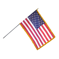 8x12 in. Heritage U.S. Flag Spearheads Fringe