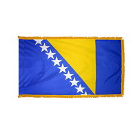 4x6 ft. Nylon Bosnia-Herzegovina Flag Pole Hem and Fringe