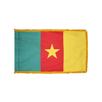 4x6 ft. Nylon Cameroon Flag Pole Hem and Fringe