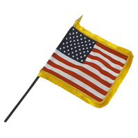 4x6 in. Heritage U.S. Flag Spearheads Fringe