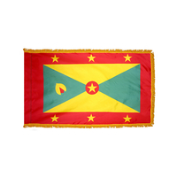 3x5 ft. Nylon Grenada Flag Pole Hem and Fringe
