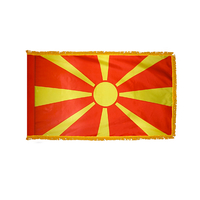 2x3 ft. Nylon Macedonia Flag Pole Hem and Fringe