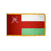3x5 ft. Nylon Oman Flag Pole Hem and Fringe