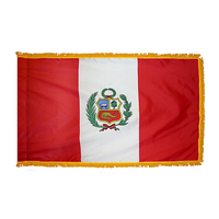 2x3 ft. Nylon Peru Flag Pole Hem and Fringe