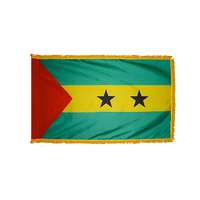4x6 ft. Nylon Sao Tome / Principe Flag Pole Hem and Fringe