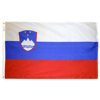 2x3 ft. Nylon Slovenia Flag with Heading and Grommets