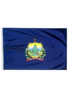 3x5 ft. Nylon Vermont Flag with Heading and Grommets