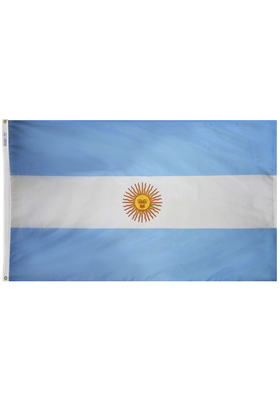 2x3 ft. Nylon Argentina Flag Pole Hem Plain