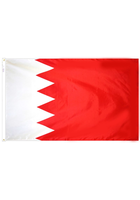 4x6 ft. Nylon Bahrain Flag Pole Hem Plain