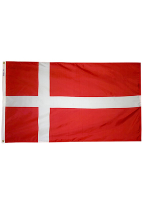 4x6 ft. Nylon Denmark Flag Pole Hem Plain