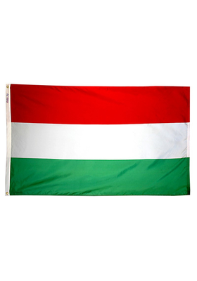 2x3 ft. Nylon Hungary Flag with Heading and Grommets