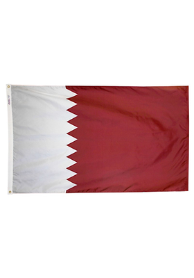 3x5 ft. Nylon Qatar Flag with Heading and Grommets