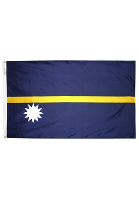 2x3 ft. Nylon Nauru Flag Pole Hem Plain