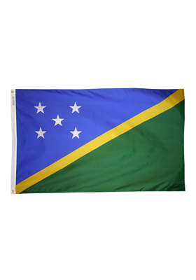 2x3 ft. Nylon Solomon Islands Flag Pole Hem Plain