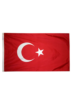4x6 ft. Nylon Turkey Flag with Heading and Grommets