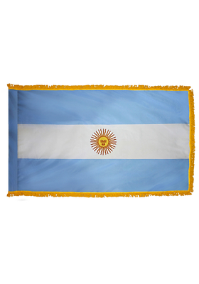 3x5 ft. Nylon Argentina Flag Pole Hem and Fringe