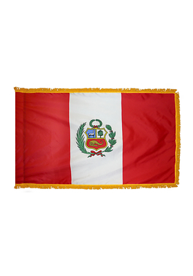 4x6 ft. Nylon Peru Flag Pole Hem and Fringe