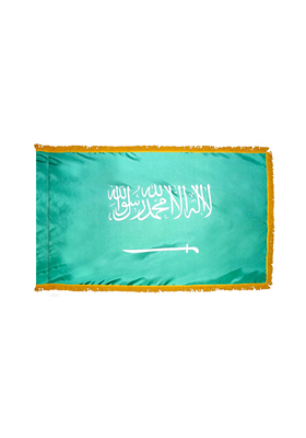 4x6 ft. Nylon Saudi Arabia Flag Pole Hem and Fringe