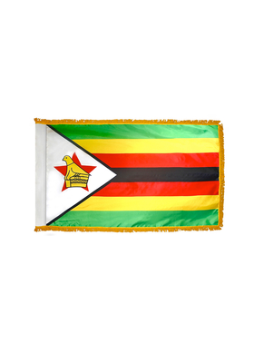 2x3 ft. Nylon Zimbabwe Flag Pole Hem and Fringe