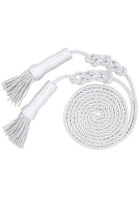 6 in.x108in. White Tassel and Cord
